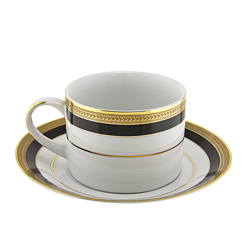 Ten Strawberry Street Sahara Black Teacup & Saucer