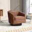 75.2Cm Wide Tufted Swivel Barrel Chair-926794887