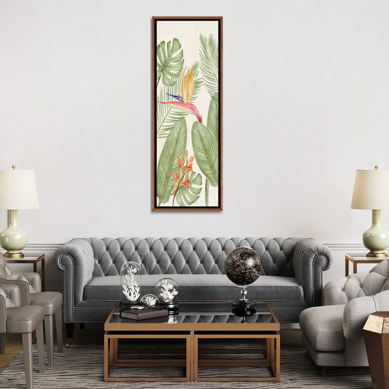 «Tropic Panel II», reproduction d'art sur toile encadrée, H 72 po x l 24 po, Reproduction encadrée sans passe-partout, Brun