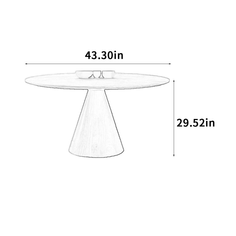 Petite table ronde de style médiéval, H 29,52 po x L 43,3 po x l 43,3 po