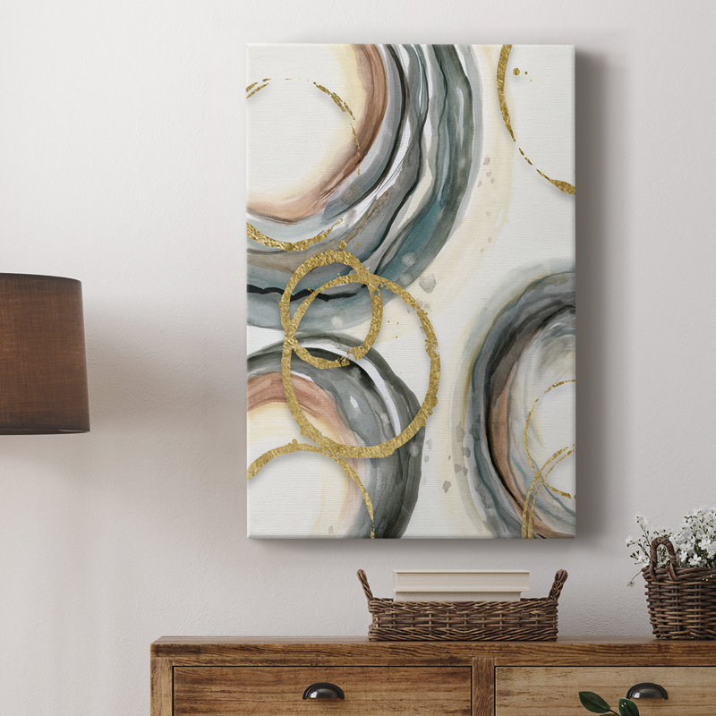 Élasticité dorée I - Cavas enveloppés de galerie, H 36 po x l 24 po