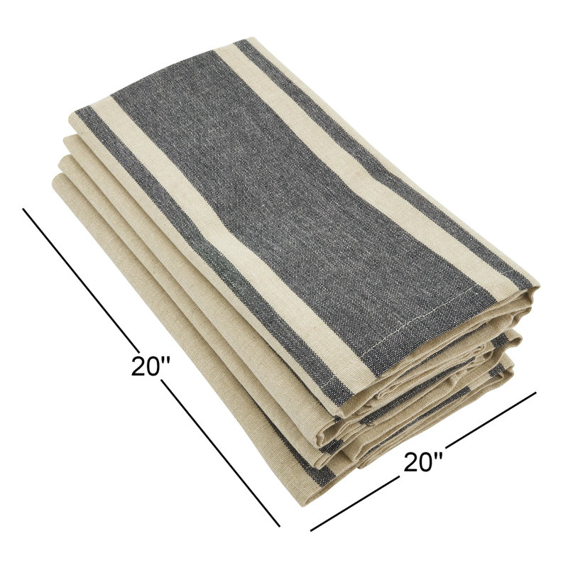 Brennon Cotton Striped Square Napkin