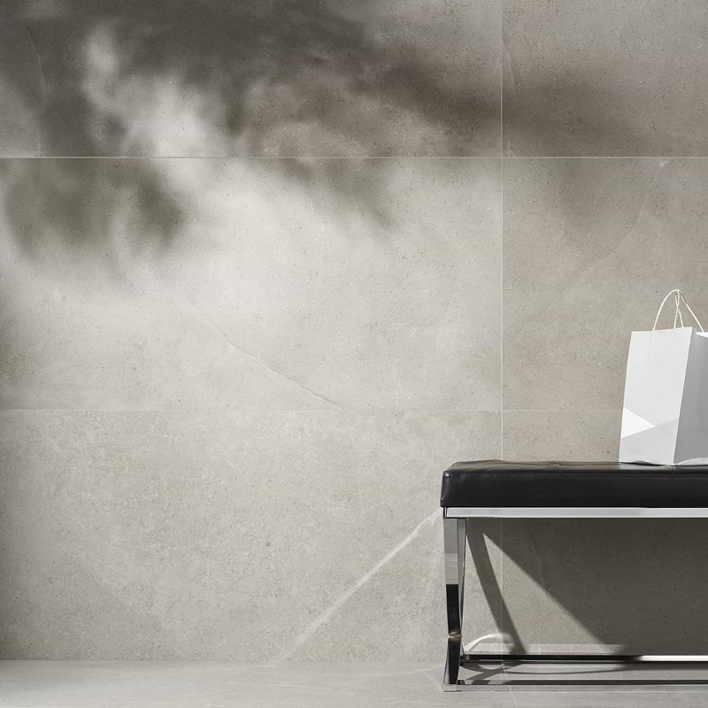 New Rock 24x48 Matte Porcelain Tile, Fumo Light Gray