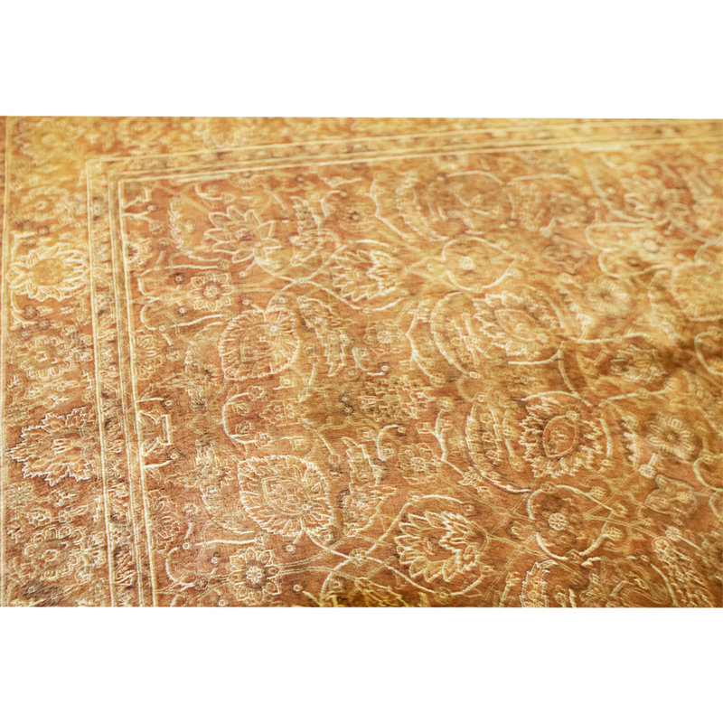 High-Quality Hand-Knotted Rust Area Rug