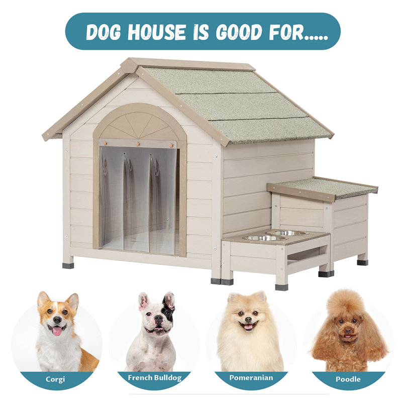 Niche pour chien en bois massif Martell