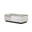 Table basse blanche de 47 po avec plateau en faux marbre Matilda
