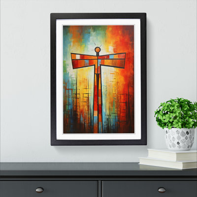 Angel of the North Abstract Single Picture Frame Wall Art