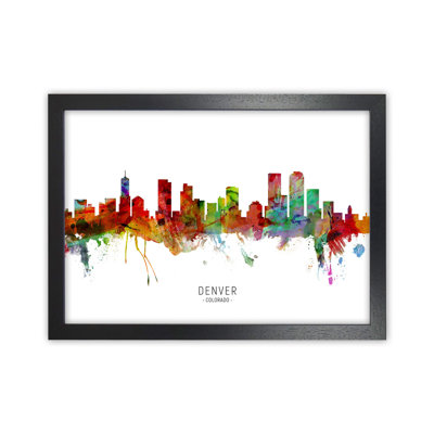Denver Colorado Skyline by Michael Tompsett - Print
