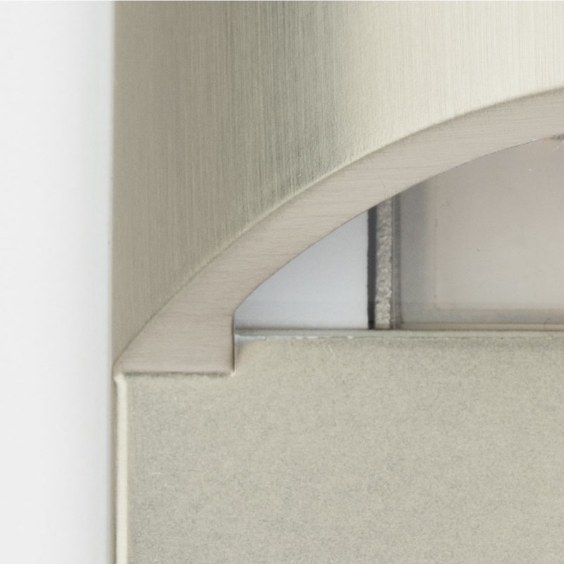 Brushed Nickel Dimmable LED Step Light with Gasketed Lens