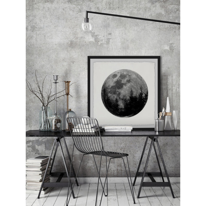 Impression de peinture à l’aquarelle encadrée « Obscurvers Moon » Alliston, H 32 po x l 32 po x p 1,5 po