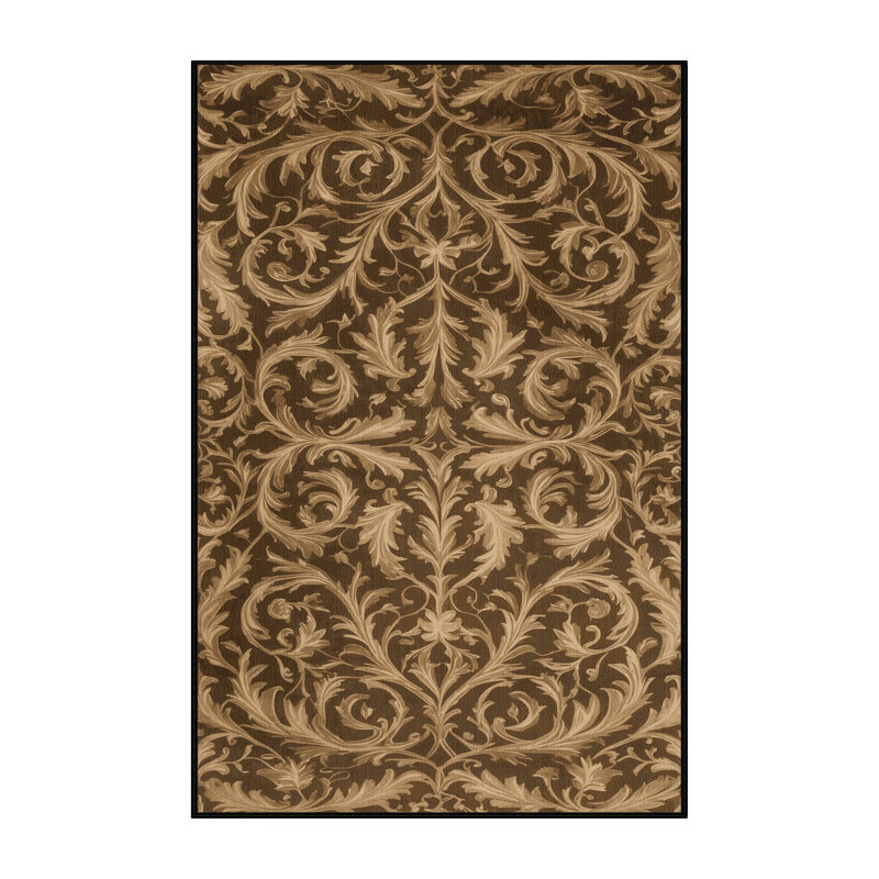 Tapis brun français lavable à la machine, Tapis de couloir 2 pi x 4 pi