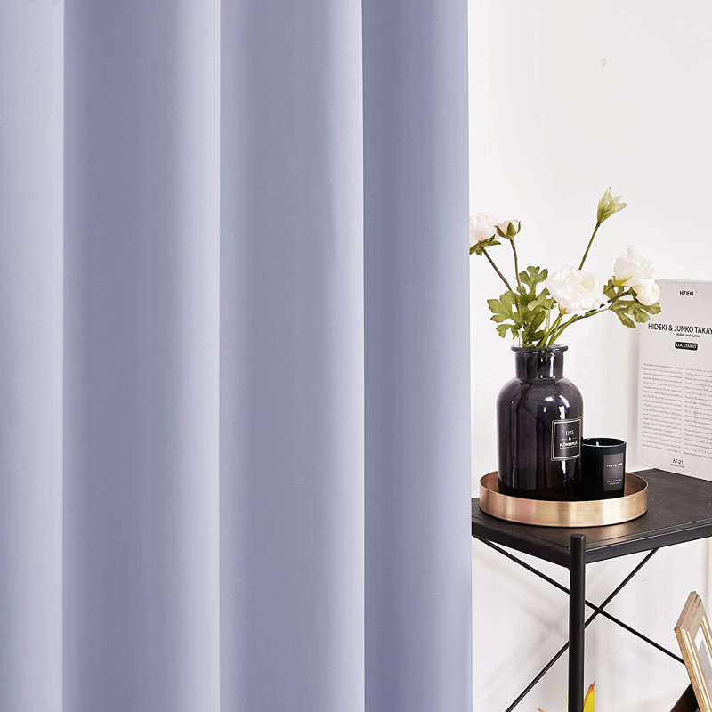 Harue Curtain Pair, 52" W x 108" L, Light Purple