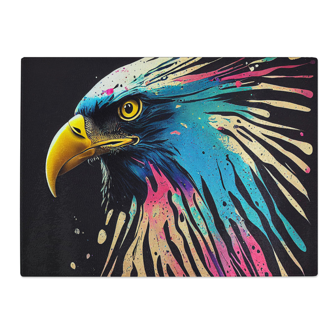 Eagle Bird Splash Vol.5 Abstract  Glass Chopping Board
