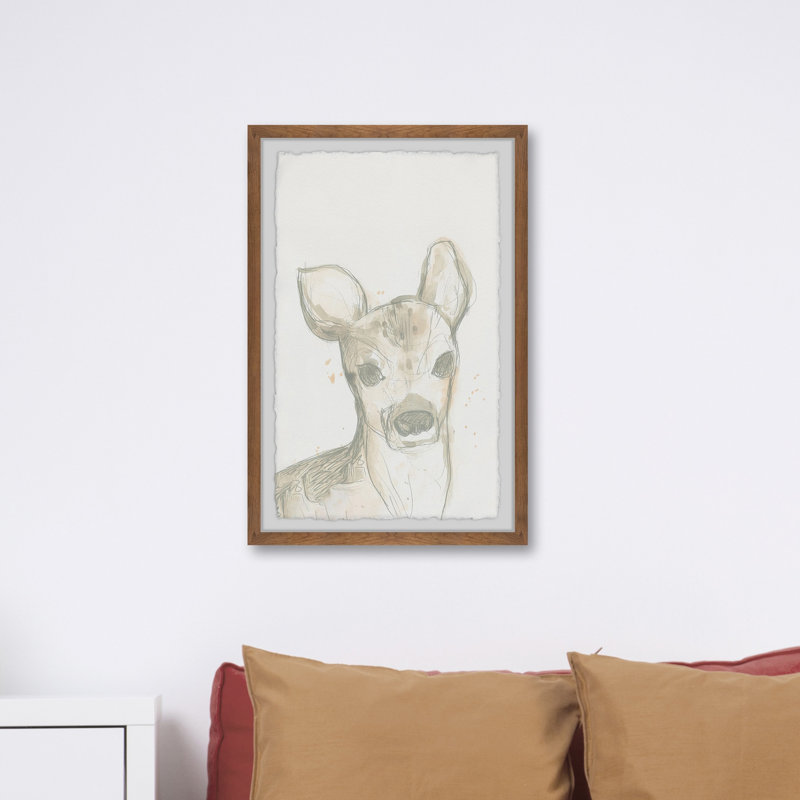 «Layla» Deer Cameo I », reproduction encadrée, H 36 po x l 24 po x P 1,5 po