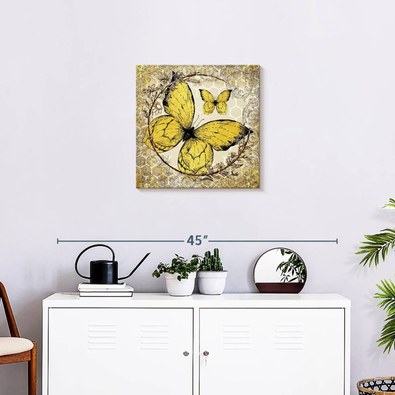 Crowle Honey Bee Butterfly I, 20" H x 20" W