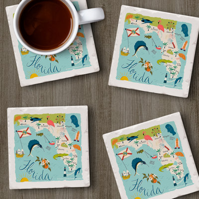 Ensemble de sous-verres 4 pièces Florida