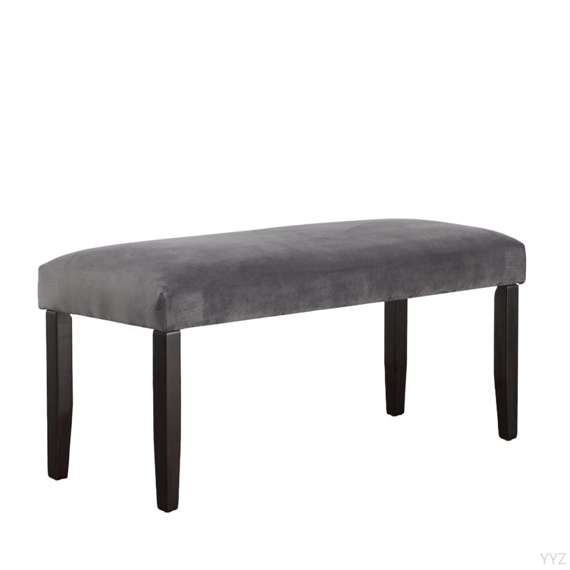 Banc de salle à manger Napoli - Velours - Gris