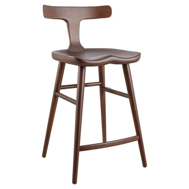 Anvil Chair With Back, Counter Stool (25” Seat Height), Matte Black