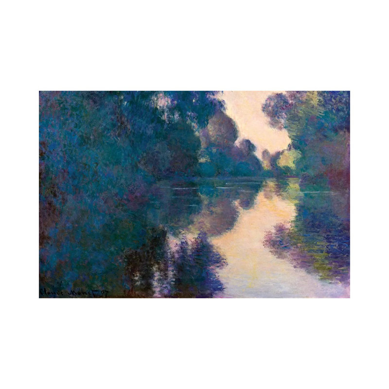 Morning On The Seine Near Giverny by Claude Monet - Wrapped Canvas Gallery-Wrapped Canvas Giclée