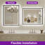 Miroir de salle de bain à DEL avec lumières, miroir de salle de bain éclairé à l'avant et à l'arrière avec anti-buée, miroirs muraux éclairés, température de 3 couleurs, à intensité variable-268698504-268698506