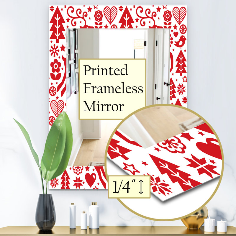 Miroir mural traditionnel, H 24 po x l 32 po