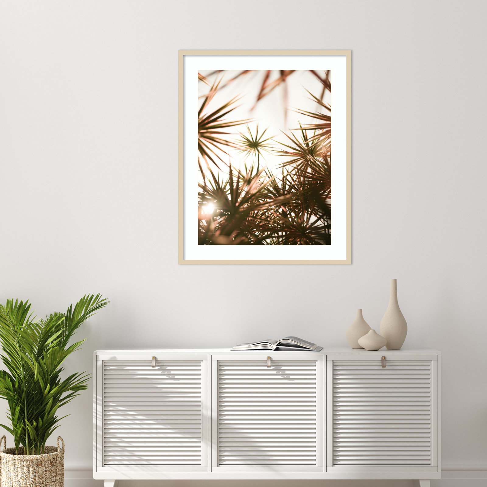 Daisey "Starlight Through Palms" Print, Brown, 41" H x 33" W