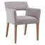 Joseph Grey Linen Narrow Track Arm Dining Chair With Cut Out