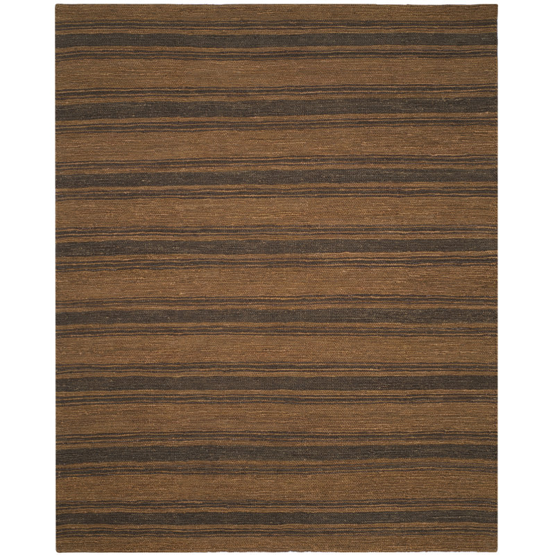 Ralph Lauren Cliff Stripe Jute, Cotton Striped Rug, Rectangle 8' x 10'