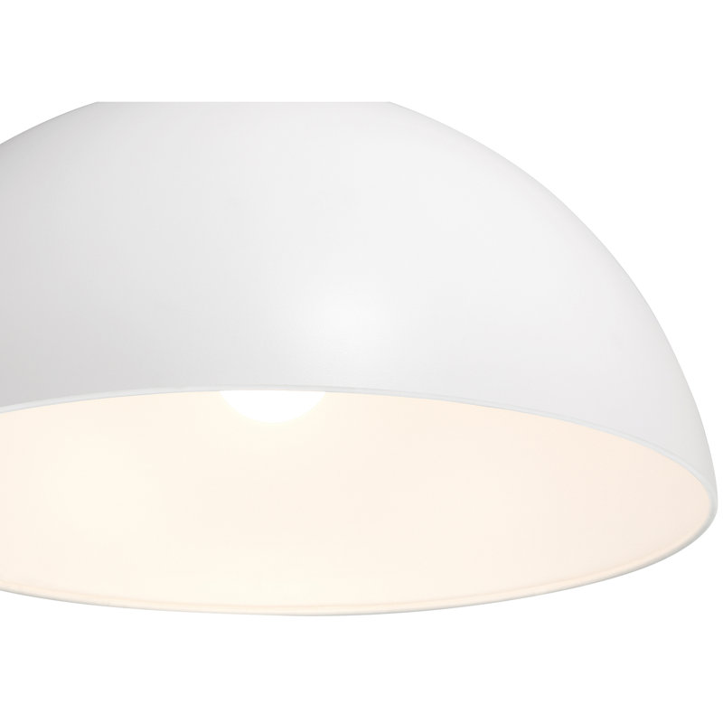 Luminaire suspendu 1 lumière Mader, Blanc mat, Blanc mat