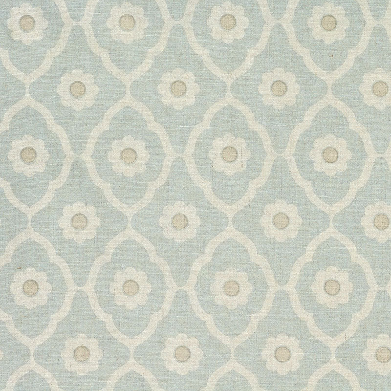 Tissu Schumacher x Veere Grenney Soundess, Bleu