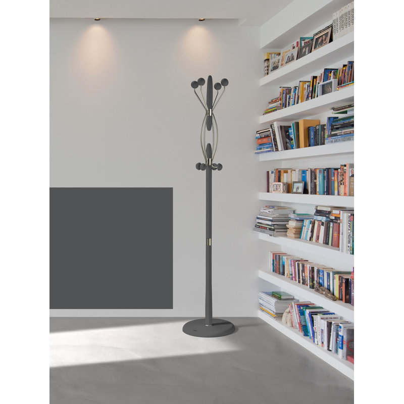 Jana Freestanding 8 - Hook Coat Rack, Grey