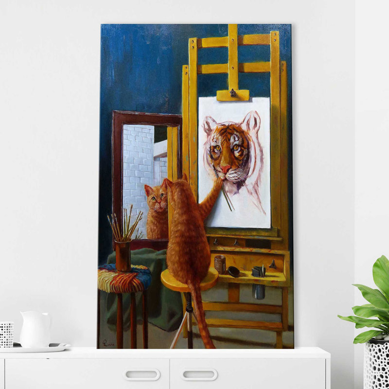 Norman Catwell par Lucia Heffernan - Peinture, Toile tendue, H 60 po x l 36 po x P 1,5 po