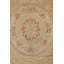 Rug & Kilim’S Aubusson Style Square Rug In Gold And Beige With Floral Medallion