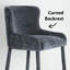 Tabouret 26,5 "en chenille de luxe moderne avec repose-pieds dorés-135939692