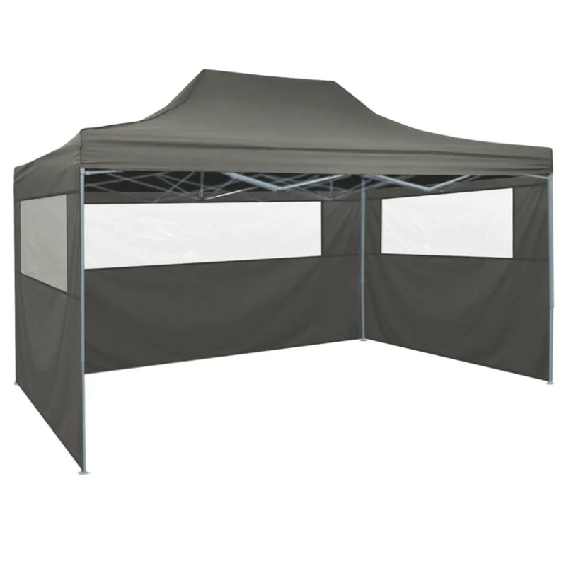 Rahate 4.5m x 3m Steel Pop-Up Party Tent, Anthracite, 4.5"W x 3"H