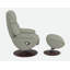 Fauteuil d'appoint en cuir fleur Kandoro