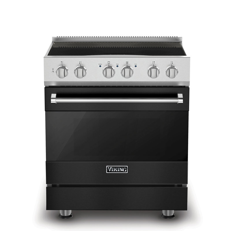 30" Induction Range, Cast Black