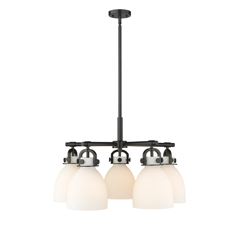 Avacyn 5 - Light Dimmable Chandelier, Matte White, Matte Black