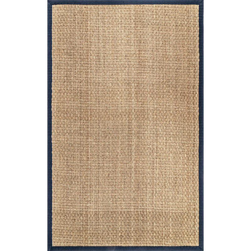 Tapis intérieur / extérieur bleu marine Berke, Rectangle 2 pi 6 po x 4 pi