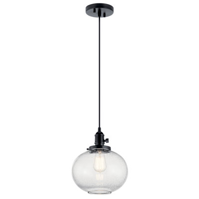 Luminaire suspendu sphère noire 1 lumière Myren