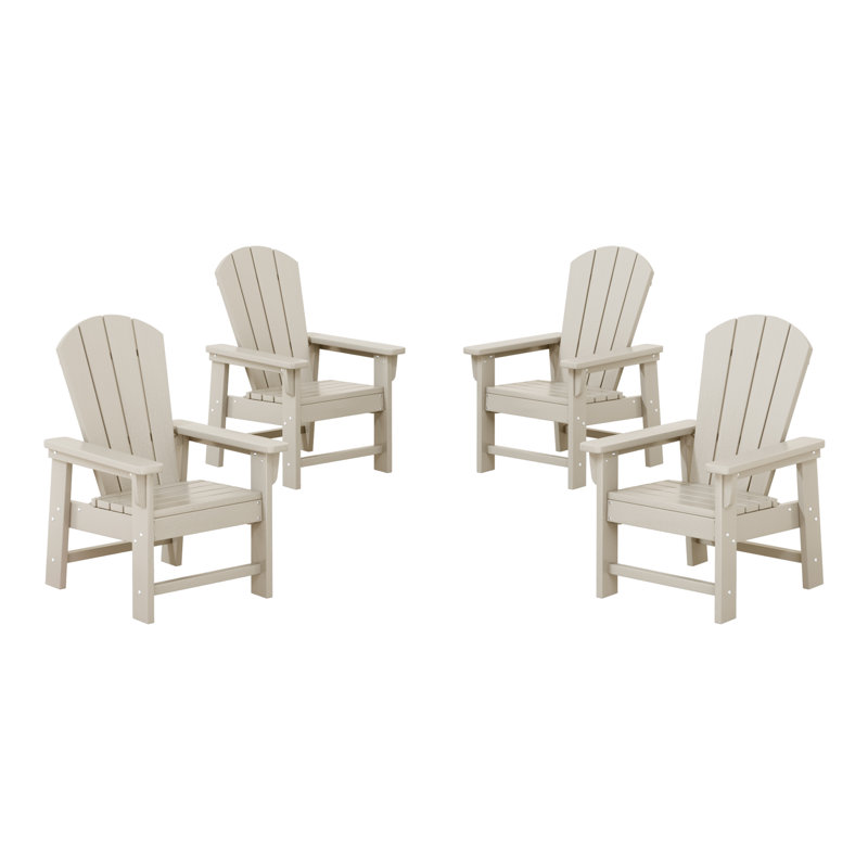 Laguna Kids Outdoor Poly Adirondack Chair ( Set Of 4), Beige