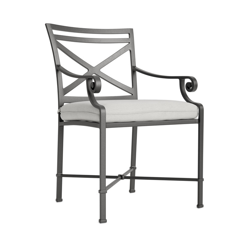 Venetian Outdoor Lounge Chair, Fusion Dove, Textured Pewter