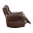 1Pc Recliner Chair With Swivel Motion Luxurious Comfort Brown Leather Upholstered Solid Wood Living Room Furniture-1149747952