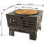 Foyer avec support, foyer au bois sans fumée avec cendrier, foyer extérieur portatif avec grille de cuisson et tisonnier pour le camping, cour arrière | L: 23 po x l 23 po x H: 19 po, 28,6 lb