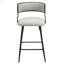 ENSEMBLE DE 2, tabourets de bar avec tabouret de bar en velours côtelé avec dossier, base chromée dorée et repose-pieds