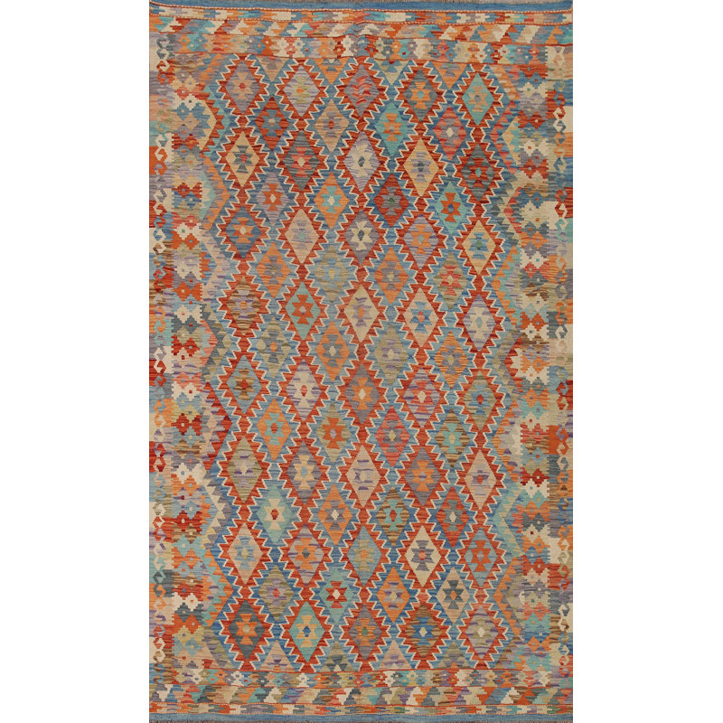 Tapis oriental géométrique Kilim 6 x 10