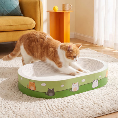 Oval Wear-Resistant Cat Scratching Board