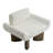 Cerryn Modern Sculptural Shearling Accent Chair with Curved Silhouette and Metal Legs – Cozy Contemporary Lounge Seating