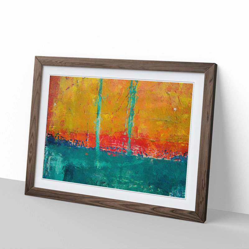 Abstract Vol.340 by S.Johnson - Framed Print, Walnut Framed, 33cm H x 45cm W x 2cm D