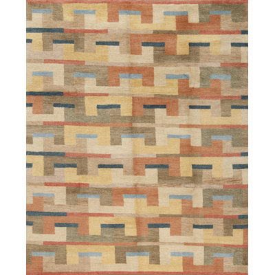 Zodiac Collection One-of-a-Kind 7.10 X 9.10 Hand Knotted Area Rug
